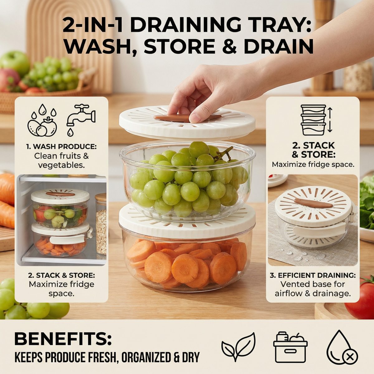 AquaDry Duo – Smart Sink Draining Tray – image 2
